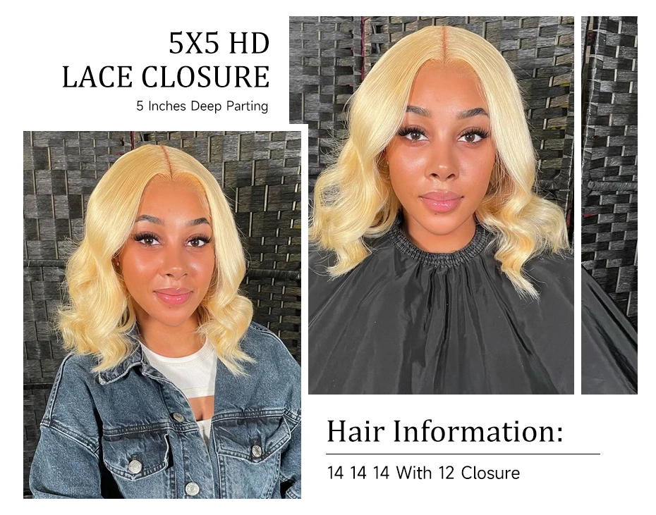 Queen Beauty 613 Honigfarbe Blonde Körperwelle Remy Echthaar 4x4 5x5 Malaysischer Spitzenverschluss mit Bündel 8-30 32 34 36 Zoll – Detail 18