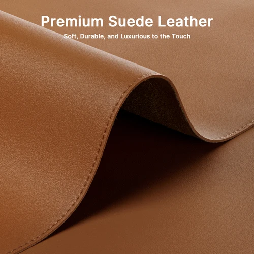 Imagen 2 del producto Protector de alfombrilla de escritorio, alfombrilla de ratón, alfombrilla de escritorio de oficina, antideslizante con bordes cosidos, secante de escritorio de cuero PU para oficina, hogar y escuela