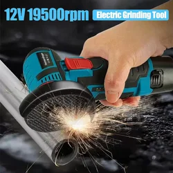 19500rpm Lithium Battery Mini Polishing Grinder Diamond Cutting Power Grinder 12V Cordless Electric Angle Grinder 800W