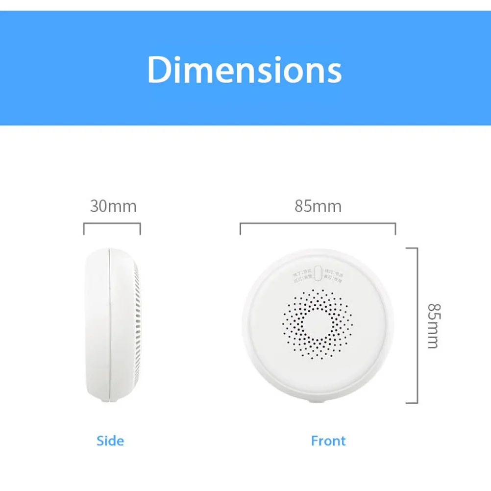 

Gas Leak Tester White High Sensitivity Sensor Home Security Alarm Gas for Household Apartment Hotel Use
