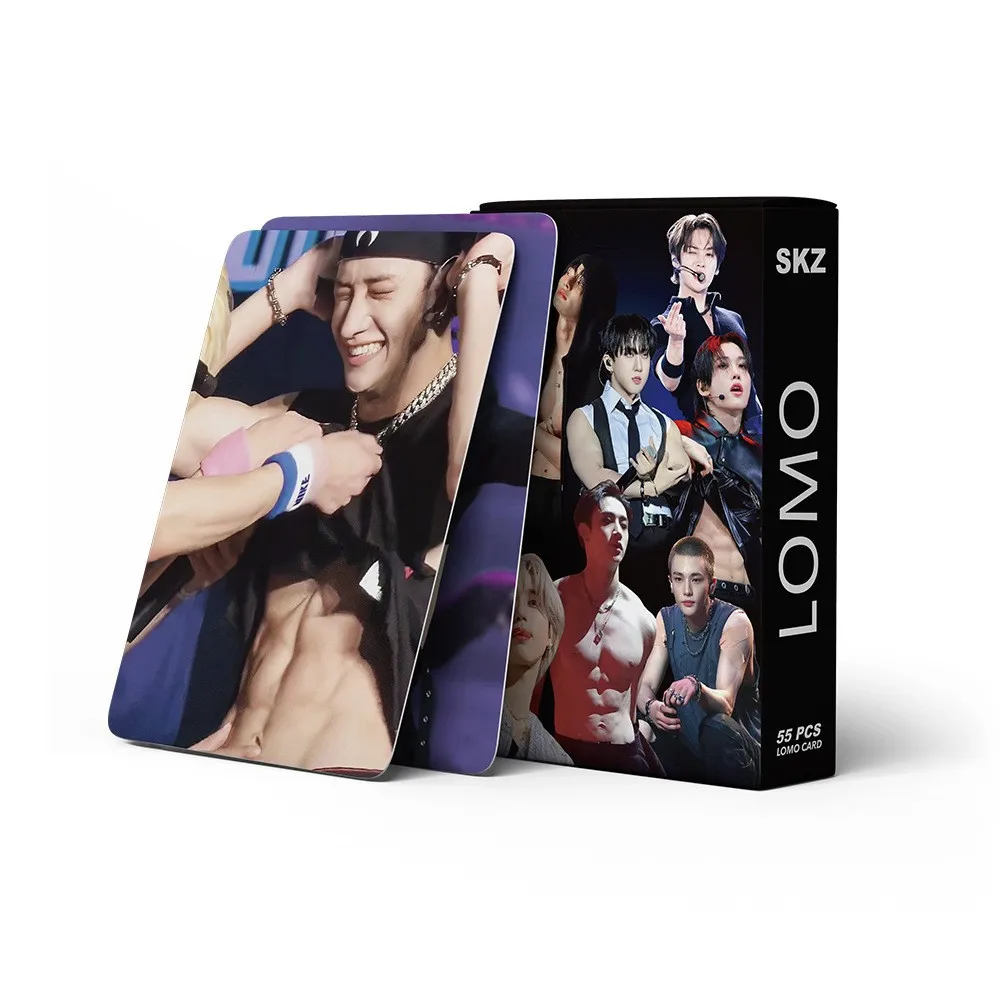

55PCS SKZOO Men's Team Star Card Sexy Muscle Abdominal Straykids Cute Star Peripheral Star Card LOMO Card Collection Card