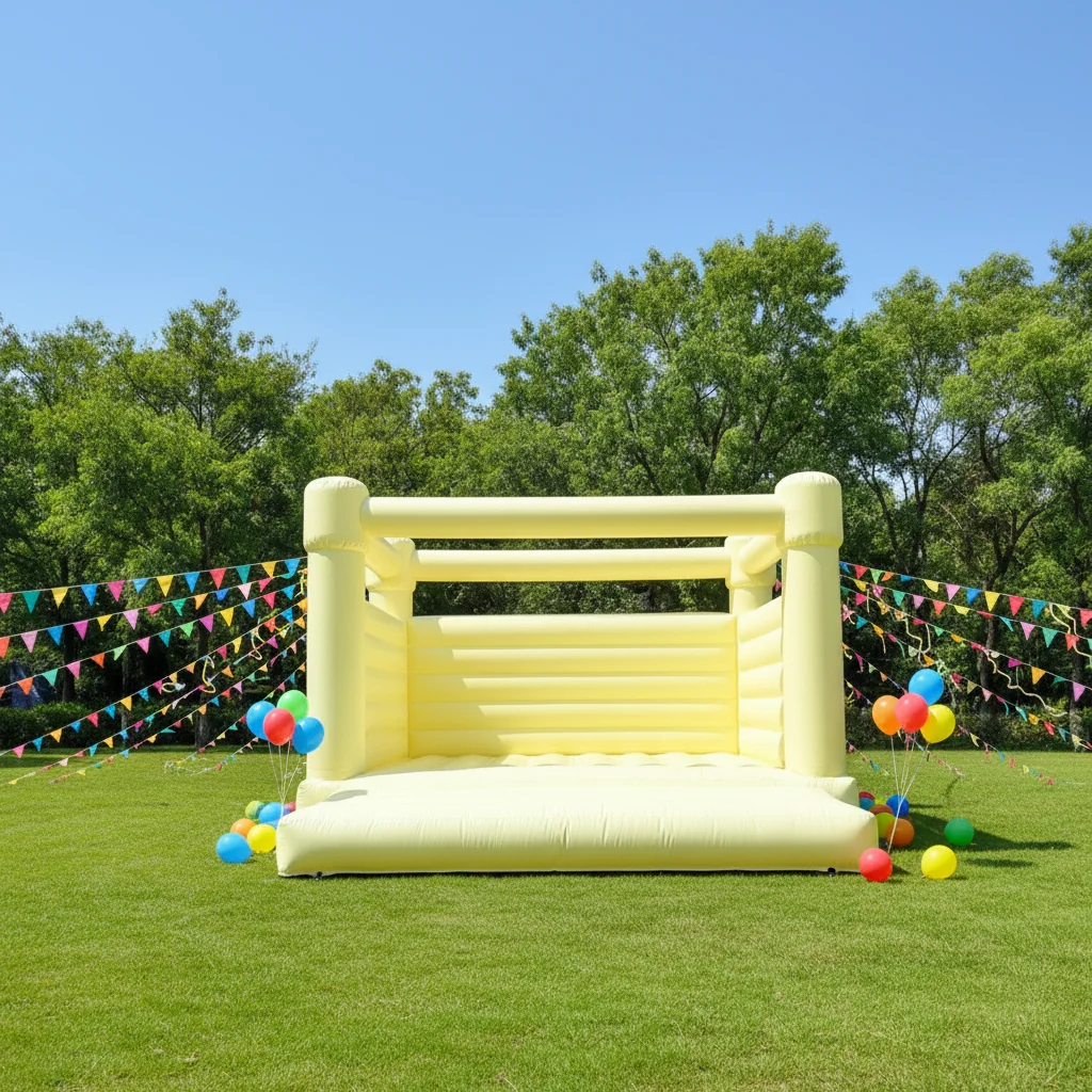 lj- Commercial Luxury All White Wedding Bouncer Jumping Bouncy Castle Inflatable Bounce House 200kg Capacity 5-10 People&
