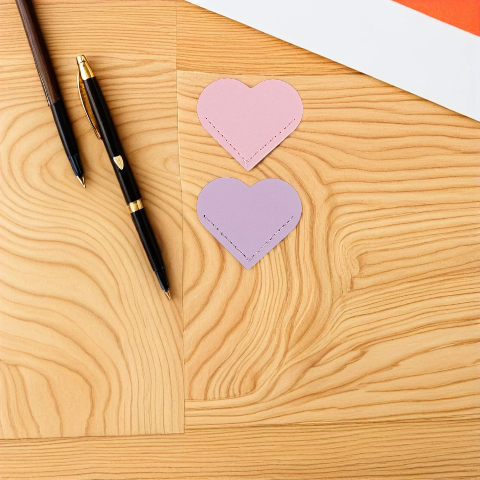 

12Pcs PU Heart Bookmarks Cute Mini Paper Clip Book Holders for Students School Classroom Reading Book Markers Colorful Bookmarks