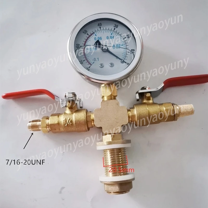 Special Pressure Gauge for Vacuum Defoaming Tank with Valve  Oil Pressure Gauge Group - 100 Billion Pa Negative Pressure Gauge