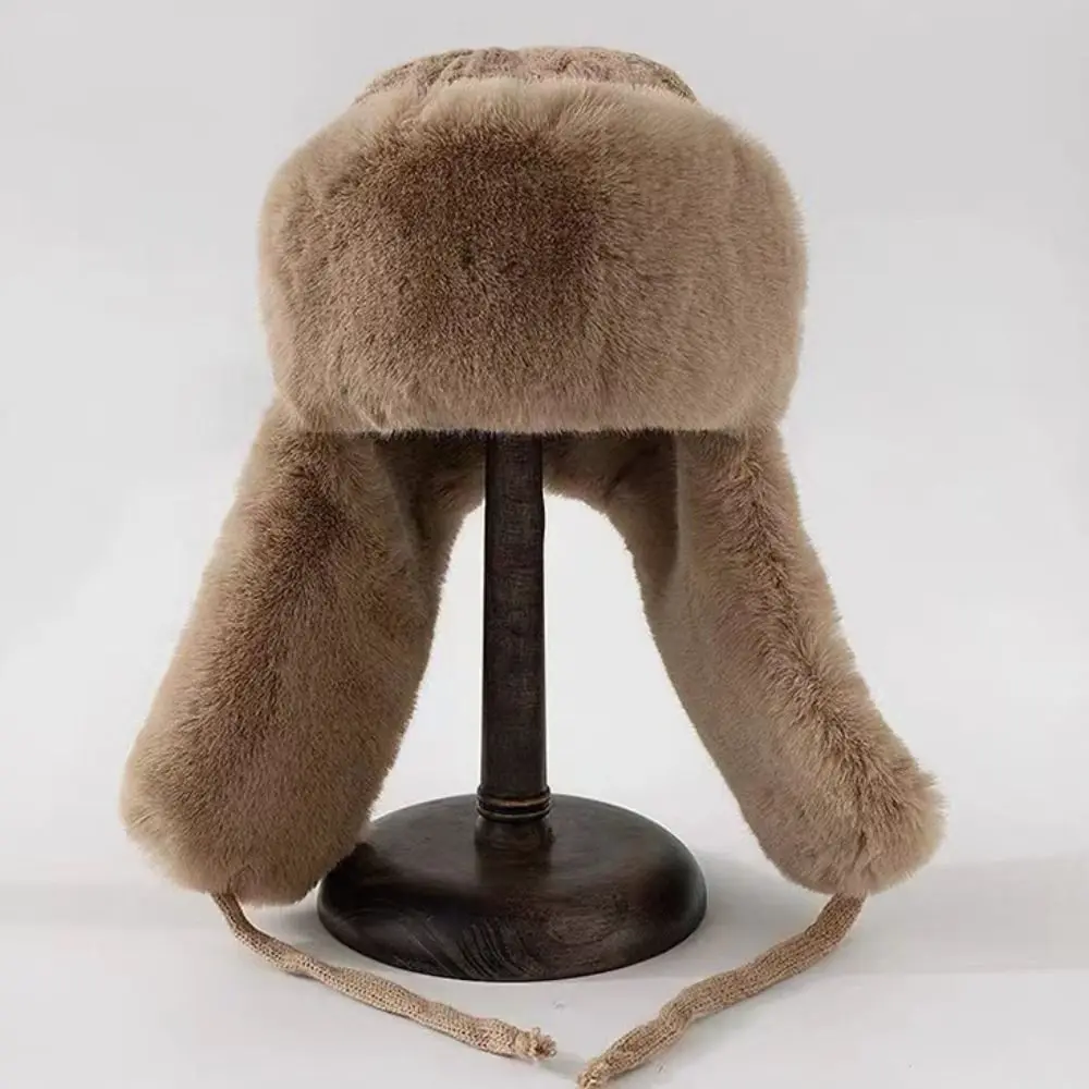 Fashion Warmth Extended Ear Protection Hat Knitted Thickened Lei Feng Hat Cold Hat For Women