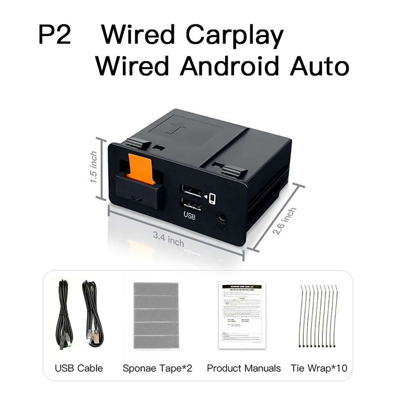 新しいアップグレード CarPlay Android 自動 USB ハブアダプタマツダ 2