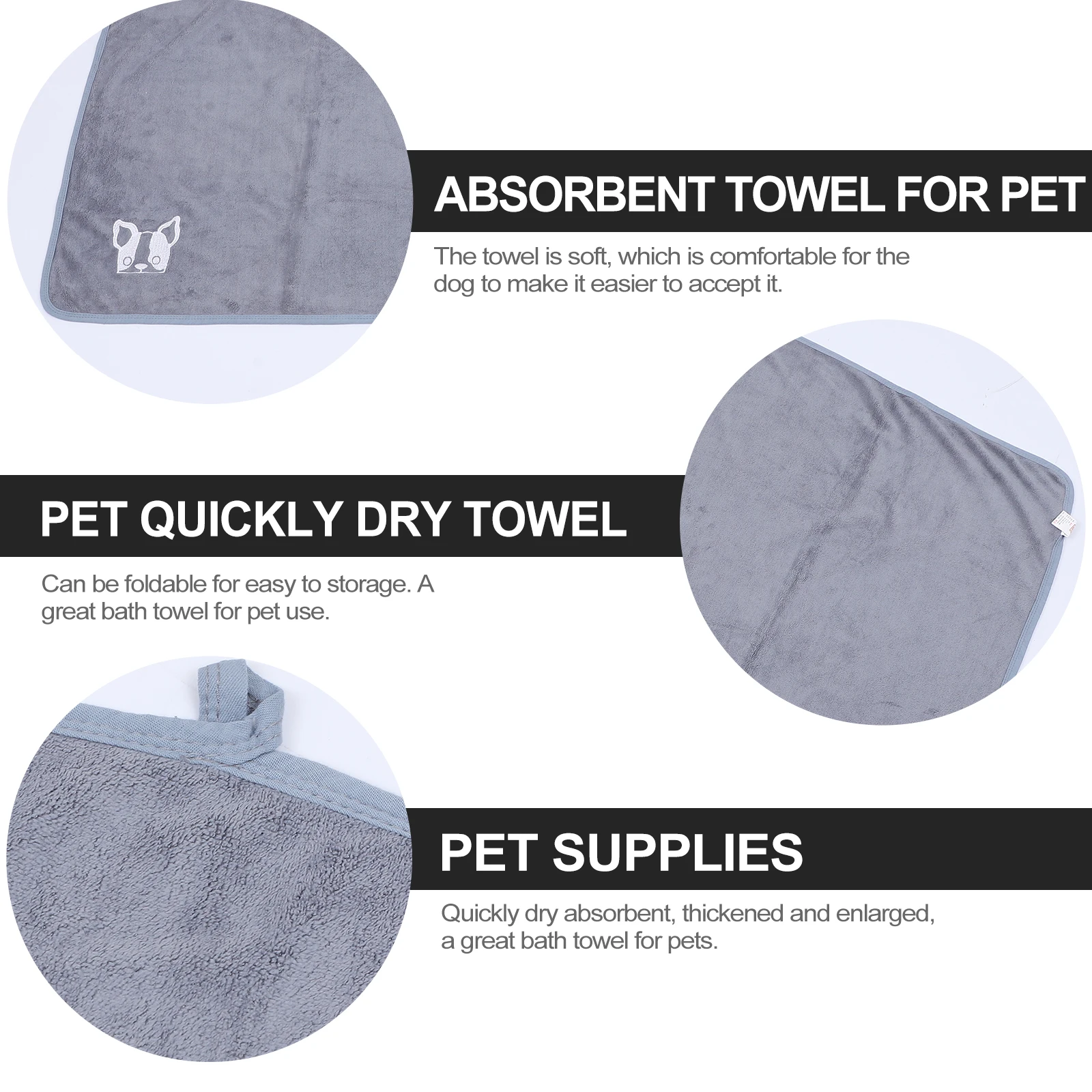 

Ultra-Soft Premium Bath For Dogs Large Absorbent Quick Dry Wipe Thickened Foldable Supplies Dog Bath Pet Drying Quick Drying