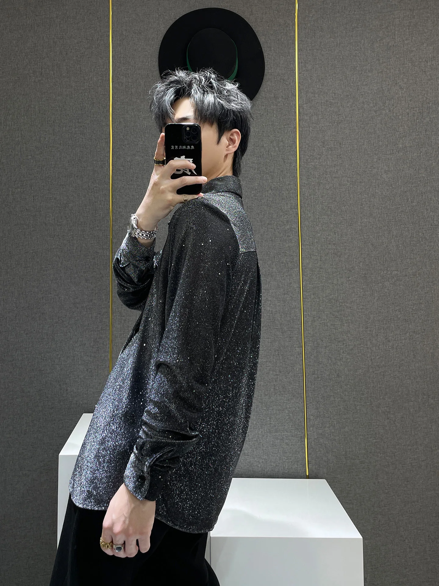 Men's Niche High-end Shirts Men's 2025 Summer New Long-sleeve Breathable Design Shoulder Shirt Male Handsome Loose Comfort Tops