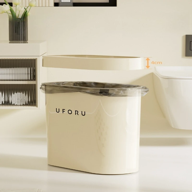 

Stylish Large-capacity Waste Bins High-end Household Crevice Pressure Waste Bins High Appearance Level Plastic Home Basurero JTW