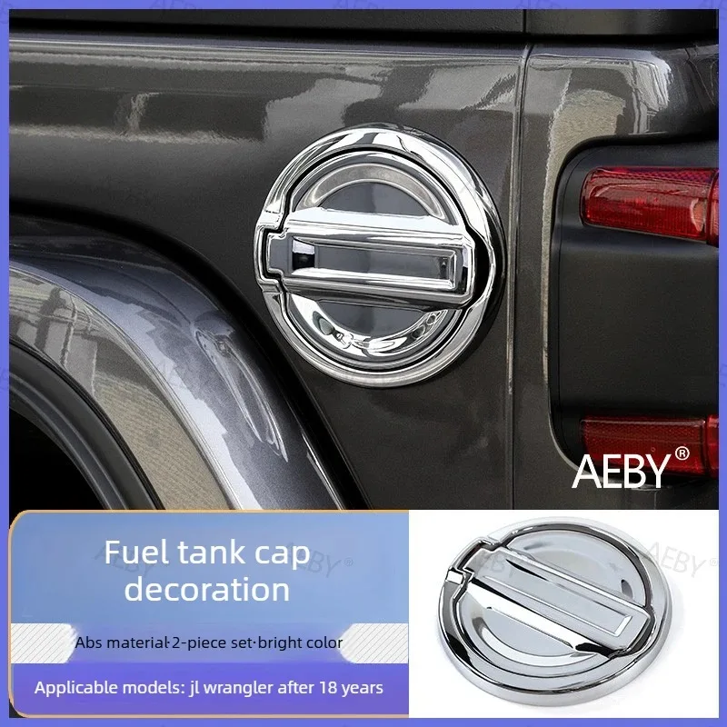 AEBY For Jeep Wrangler 2018-2024 Fuel filler door cover fuel tank cap decoration,Throttle cover anti-rust and anti-corrosion - view 6