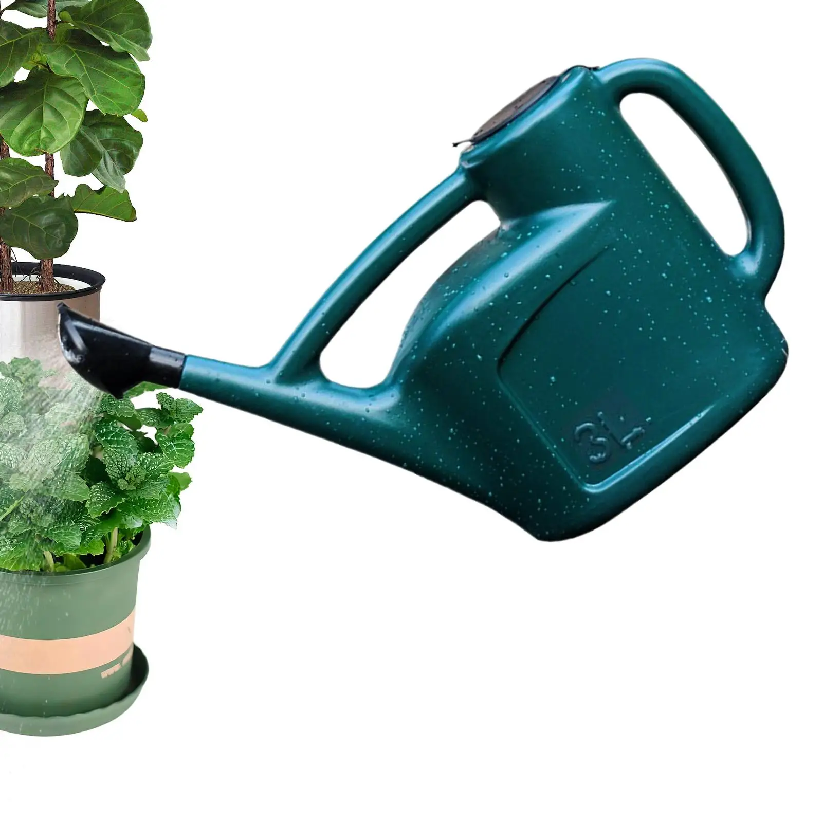 

Лейка, уличная цветочная кровать, лейка, 3 л, большая емкость, садовый контейнер для орошения для заднего двора, балкона, ухода за зеленью