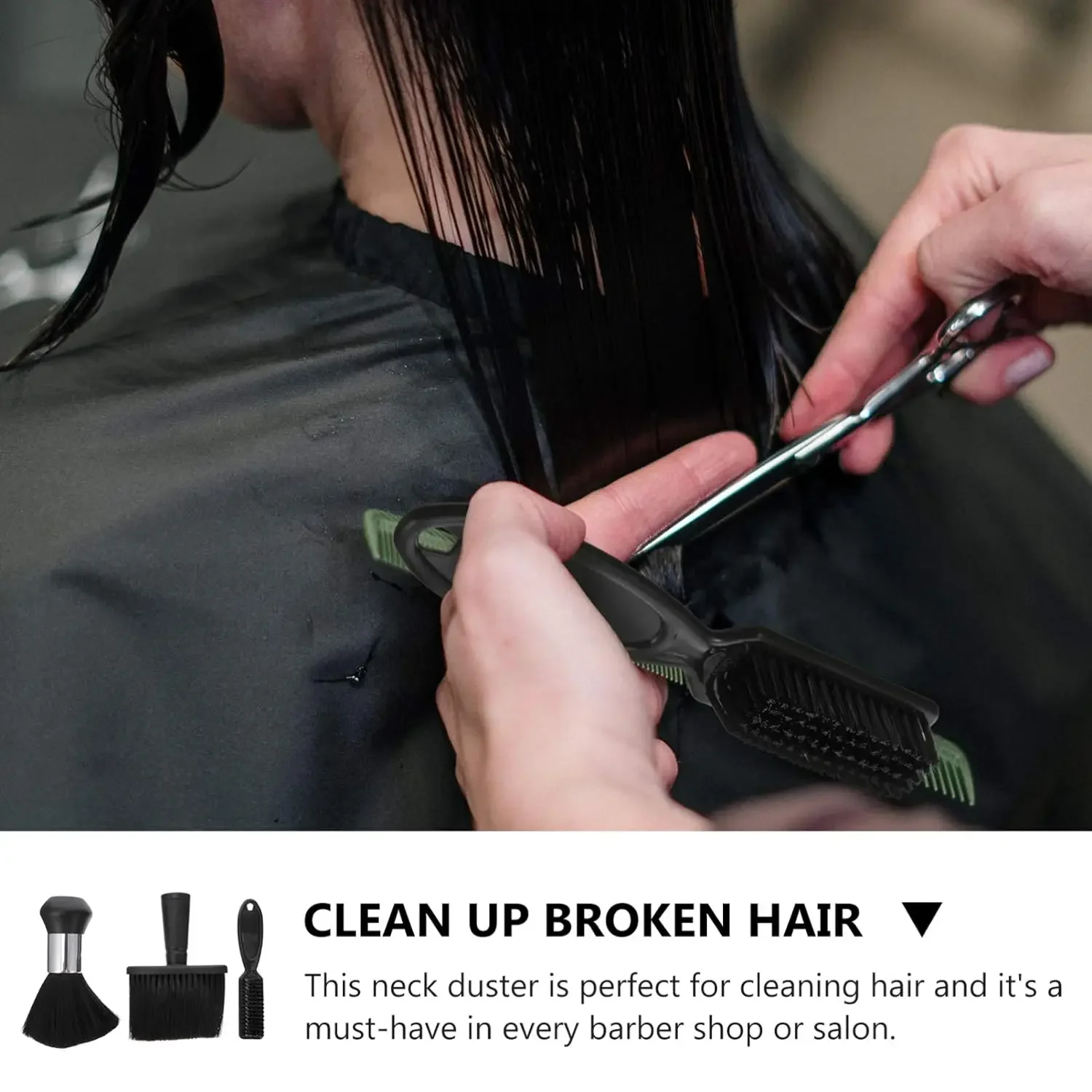 2/3-piece neck dust collector hair cleaning brush for hairdressers neck dust collector Hairdresser Salon Blade Clean Brush Tool