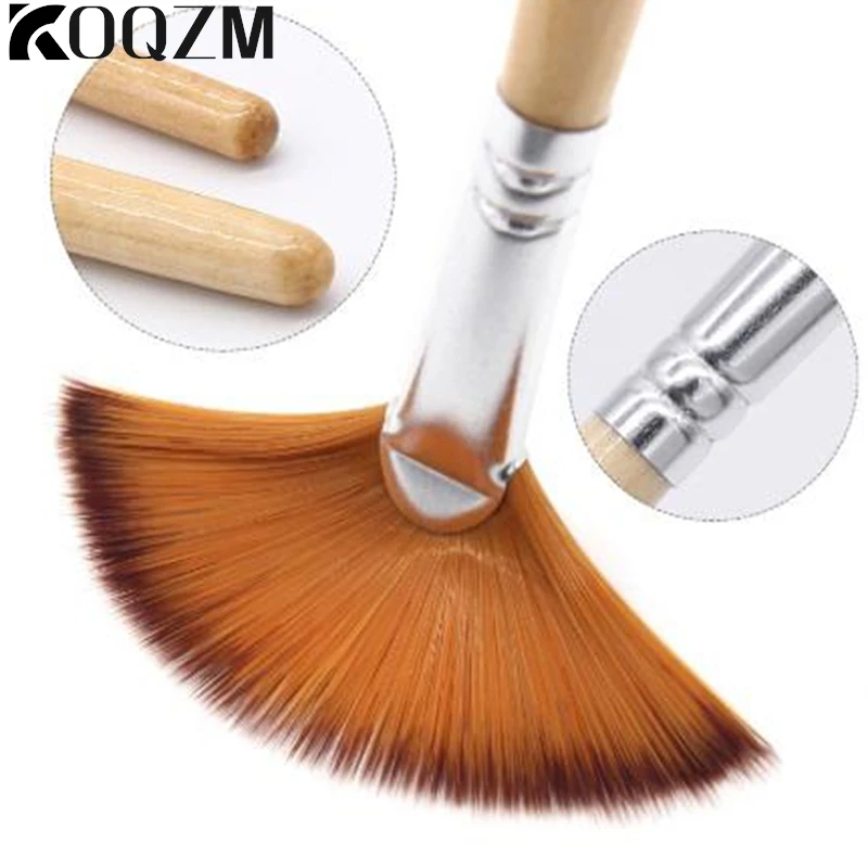 5 шт., кисти для рисования гуашью в форме веера