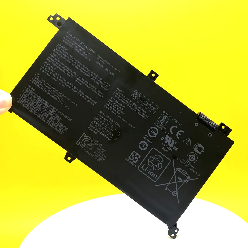 Imagem -03 - Nova Bateria do Portátil B31n1732 para Asus Vivobook X430fn X430ua X430uf X430un X430fa X571g X571lh X571gt B31bi9h 11.52v 42wh