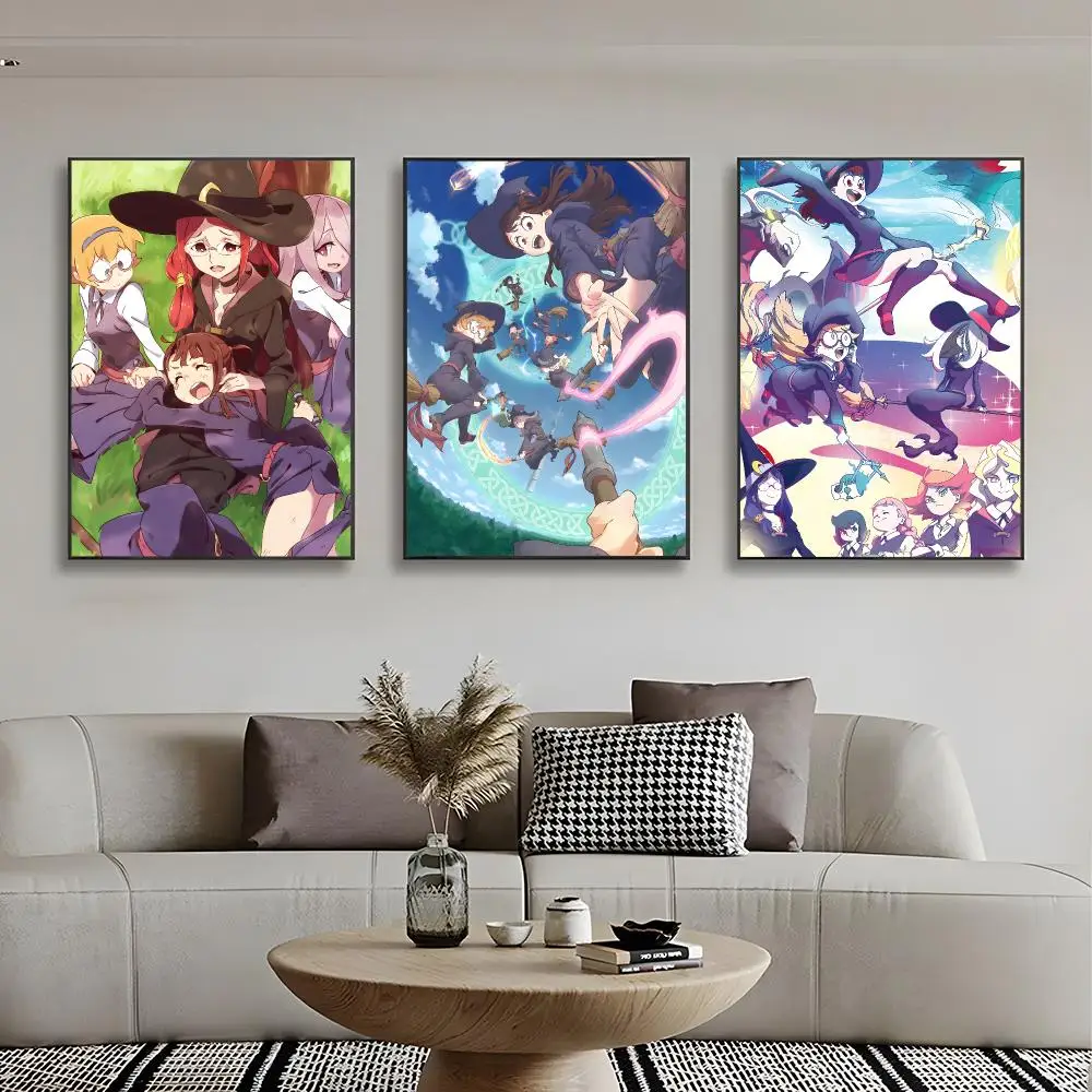Magical Anime L-Little Witch Academia Poster Frameless Wall Art Print, Peel-and-Stick Removable