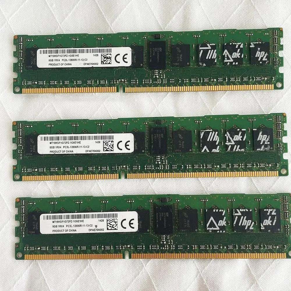 

1 шт. 8 ГБ 1RX4 PC3L-12800R серверная память 8G DDR3L 1600 ECC REG MT18KSF1G72PZ-1G6E1HE для MT