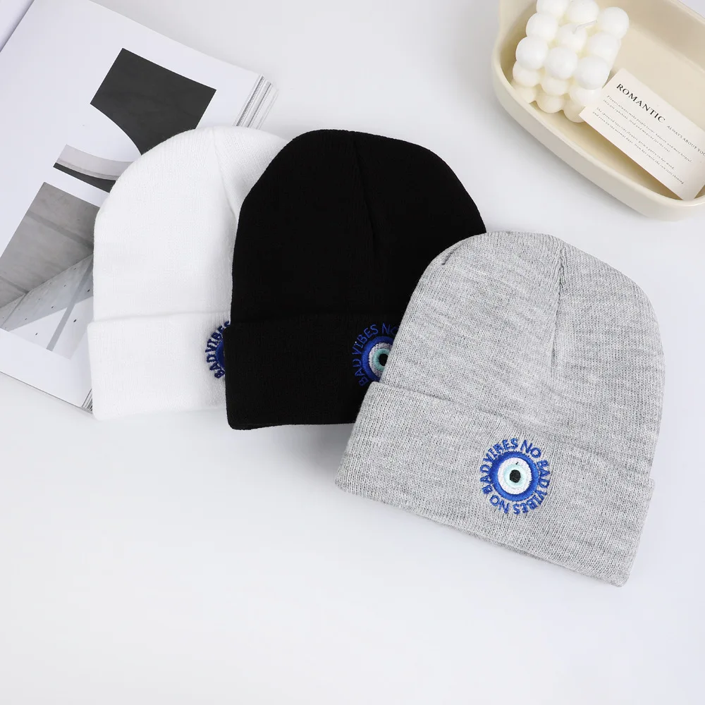 Winter Warm Knitted Hat 2026 New Captain Curly Mouth Washing Game Eyeball Design Unisex Skullie Beanies Cap for Men And Women