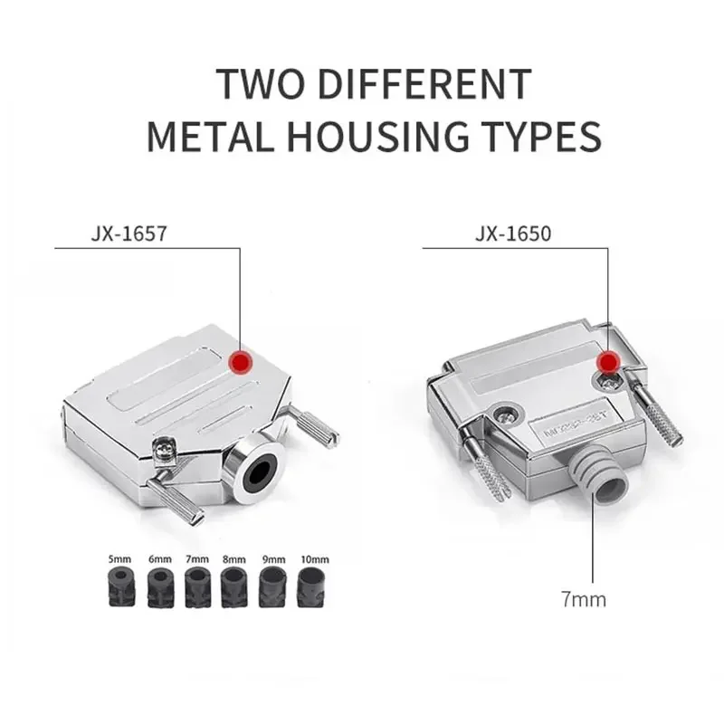 Gold-plated DB25 Connector Industrial 25-pin Plug with Metal Shell 25P Male Female Connector for LED Communication Converter