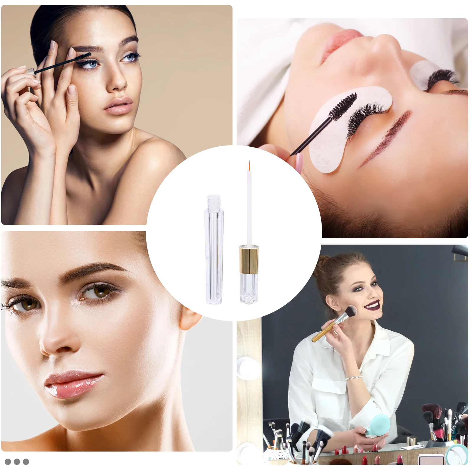 5 Pcs Eyelash Growth Liquid Vials Empty Mascara Tubes Refillable Durable Environmental Friendly Suitable Any Occasion