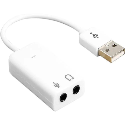 Imagen 1 del producto Tarjeta de sonido para ordenador portátil Windows, Mac, Linux, con conector para auriculares y micrófono de 3,5mm, adaptador de Audio Usb, tarjeta de sonido externa