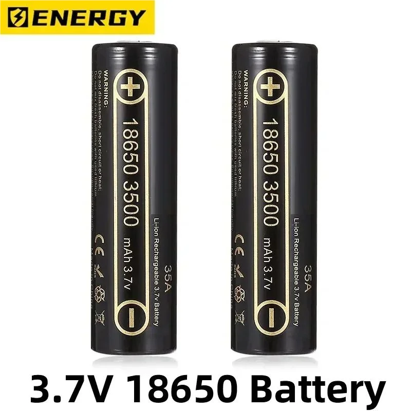 2024 New 18650 Battery Bestselling 35E Li-ion 3.7V 3500MAH+Charger RechargeableBattery Suitable Screwdriver toy Free Shipping