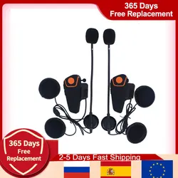 2023 Version BT-S2 1000m 30M IPX7 Waterproof Moto Helmet Bluetooth Wireless Headset Motorcycle Bluetooth Helmt Intercom