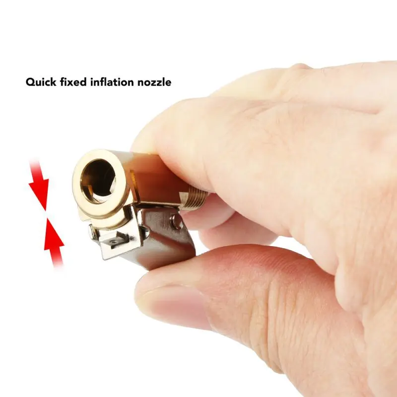 Car Tire Air Chuck Nozzle Inflator Pump Valve Connector Clip-on Adapter Car Brass 8mm Tyre Wheel Valve Inflatable Pump