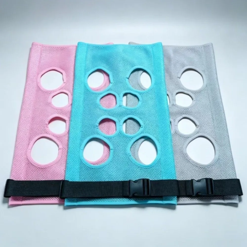 Breathable Pet Grooming Hammock Sling Cloth Quick Dry Multi-hole Cat Nail Trimming Hammock Mesh Anti-Scratch Adjustable Strap