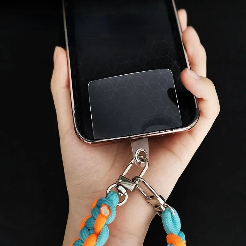 10Pcs/lot Transparent Cellphone Case Accessories Lanyard Gasket Universal Mobile Phone Card Style Neck Strap Clip Hooks