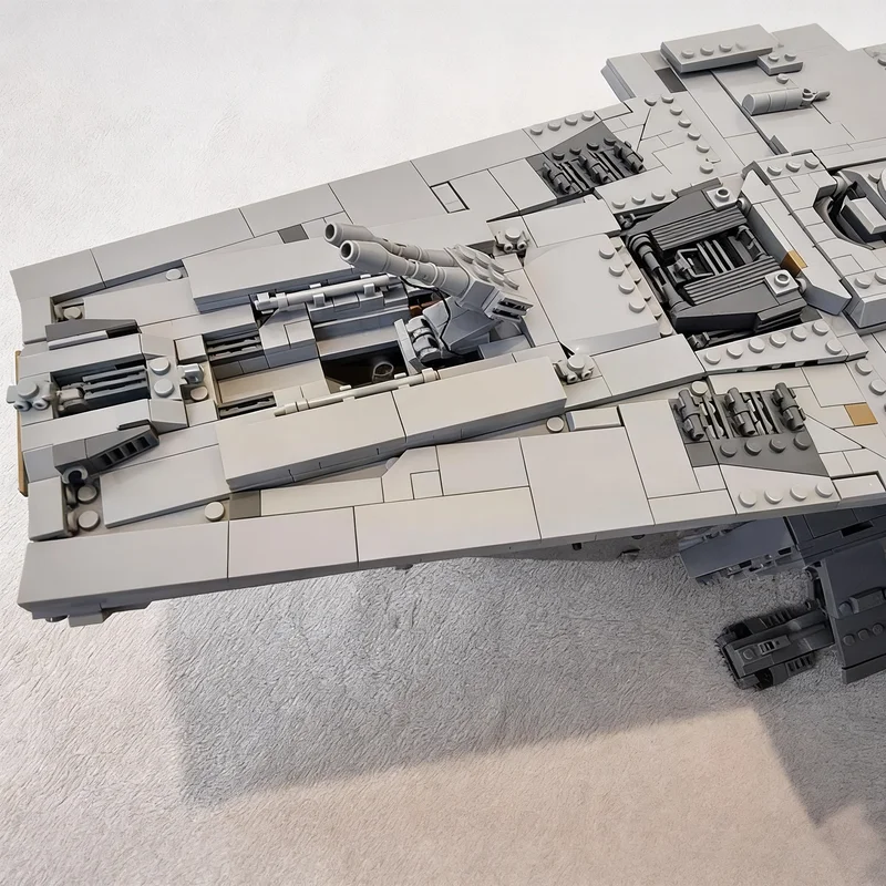 7086PCS Sci Fi Starship Spaceship Model Custom Building Blocks Diy Educational Assembly Birthday Home Collection Display Gifts