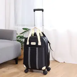 Mochila de equipaje rodante con ruedas para mujer, bolsa de viaje con ruedas, maleta de mano