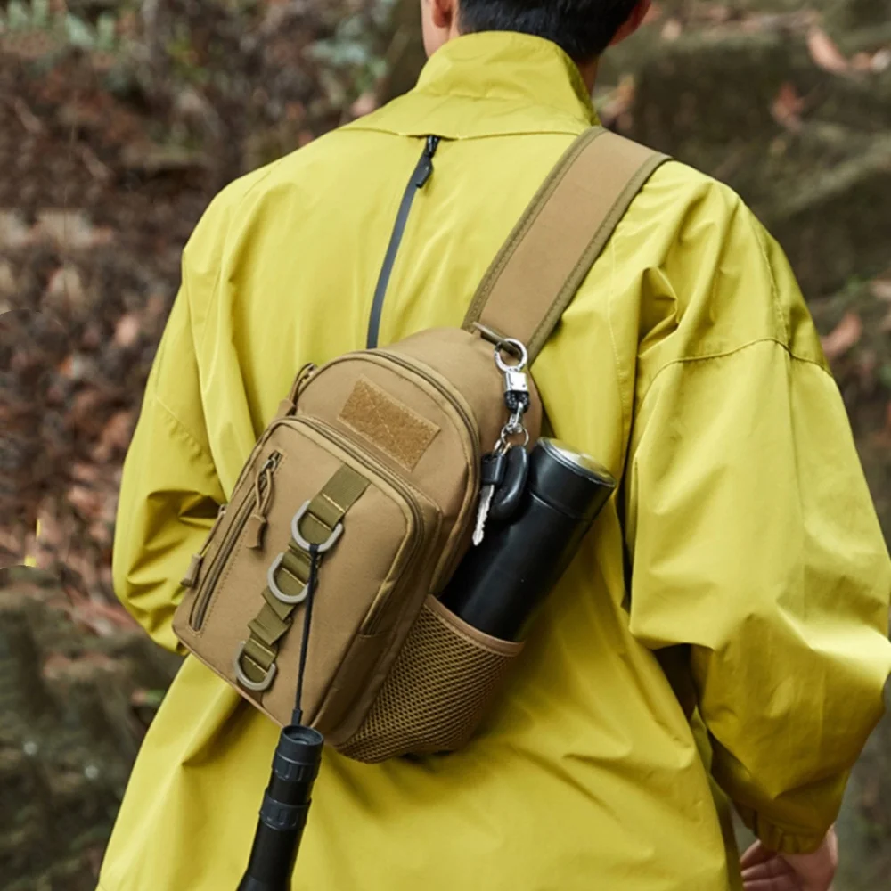 

New Tactical Shoulder Bag Men Outdoor Camping Chest Bag Waterproof Hiking Backpack Sports Sling Bags for Fishing Cycling Fishing