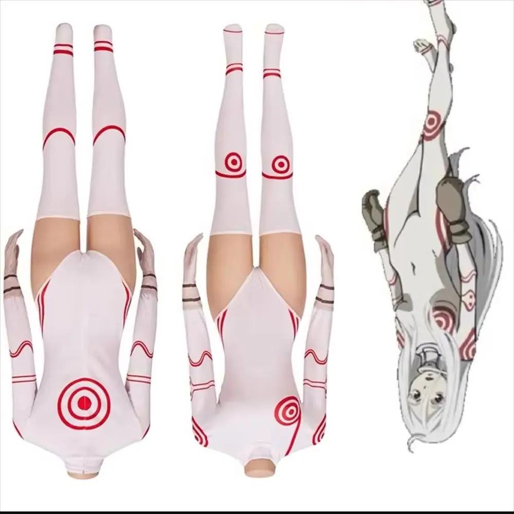Disfraz de Anime Deadman Wonderland Shiro, mono Sexy con calcetines, traje Zentai para mujer, traje de Carnaval de Halloween
