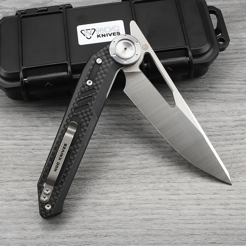 NOC DG04 Folding Knife 440C Steel G10 Carbon Fiber Handle High Hardness Sharp Outdoor Camping Survival Portable Tool