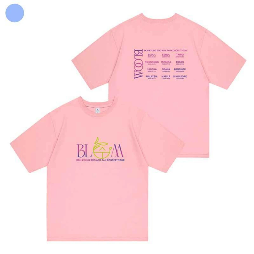 Y2K Women's Tops D.O.2024 BLOOM casual couple summer O-neck short-sleeved girls fashion Harajuku cotton T-shirt