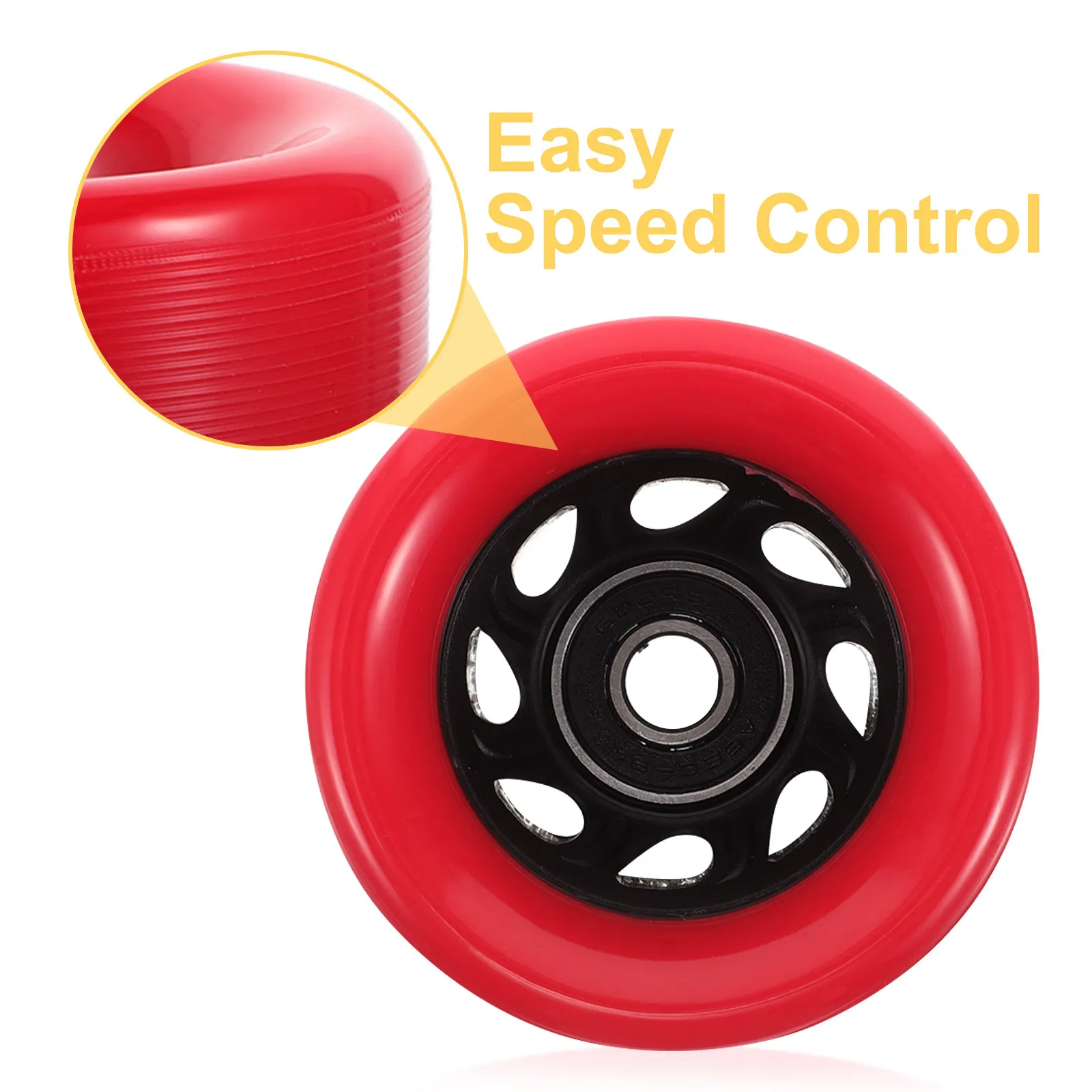 Roller Skate Wheel Non-Flashing Detachable Speed Inline Skate Wheels Outdoor Indoor Skateboard Scooter Replacement