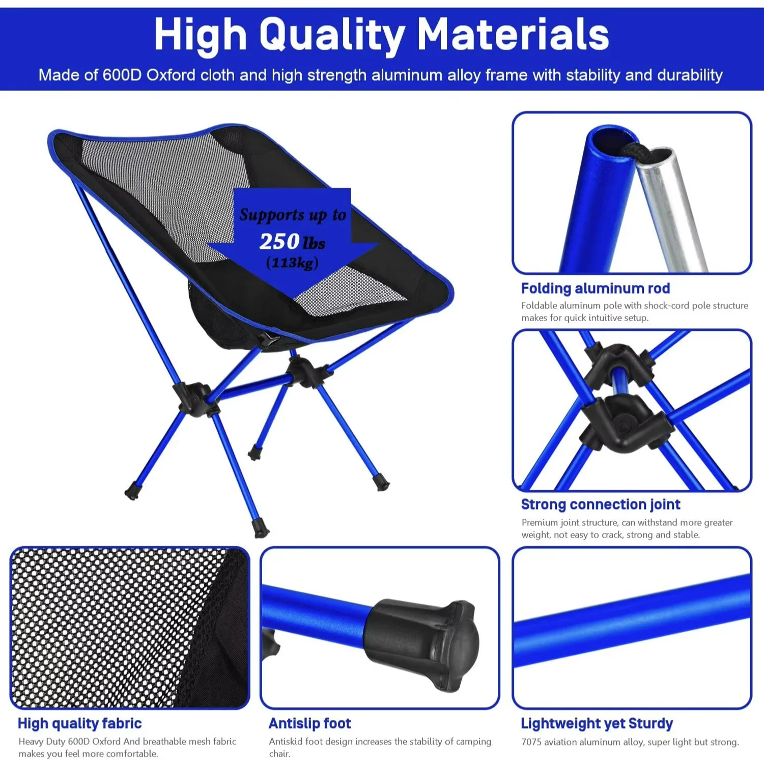 Folding Chair Ultralight Detachable Portable Lightweight Chair Folding Extended Seat  Fishing Camping Home BBQ Garden Hiking