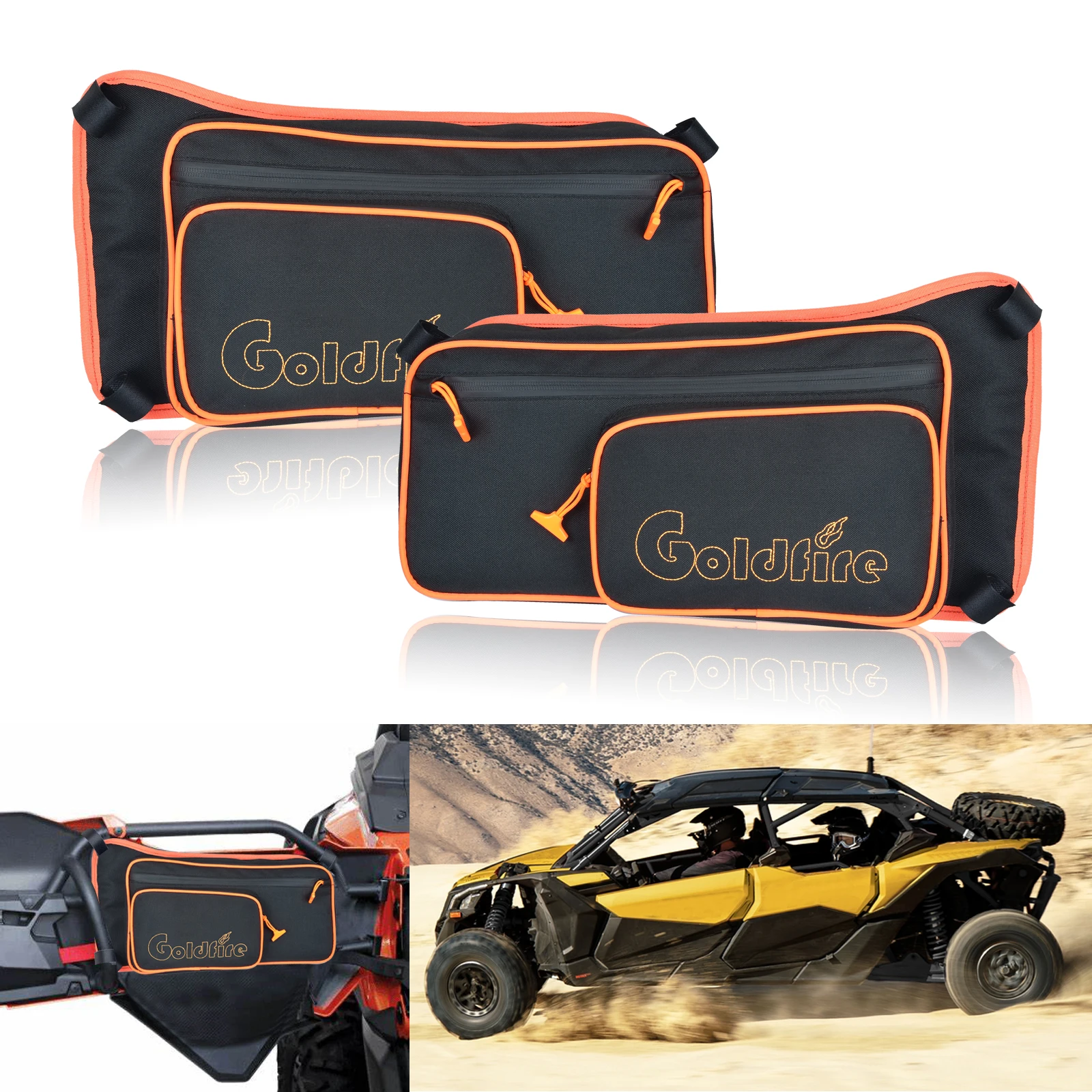 

Goldfire Maverick X3 Accessories Rear Door Bags For 2017 2018 2019 2020 2021 Can Am Max Turbo R Canam Max X DS RS 4x4 Turbo