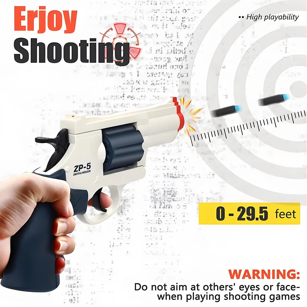 

Soft Bullets Revolver Gun Toy Pistol Launcher Safe Toy Guns For Boy Birthday Gift Dropshipping Tiktok