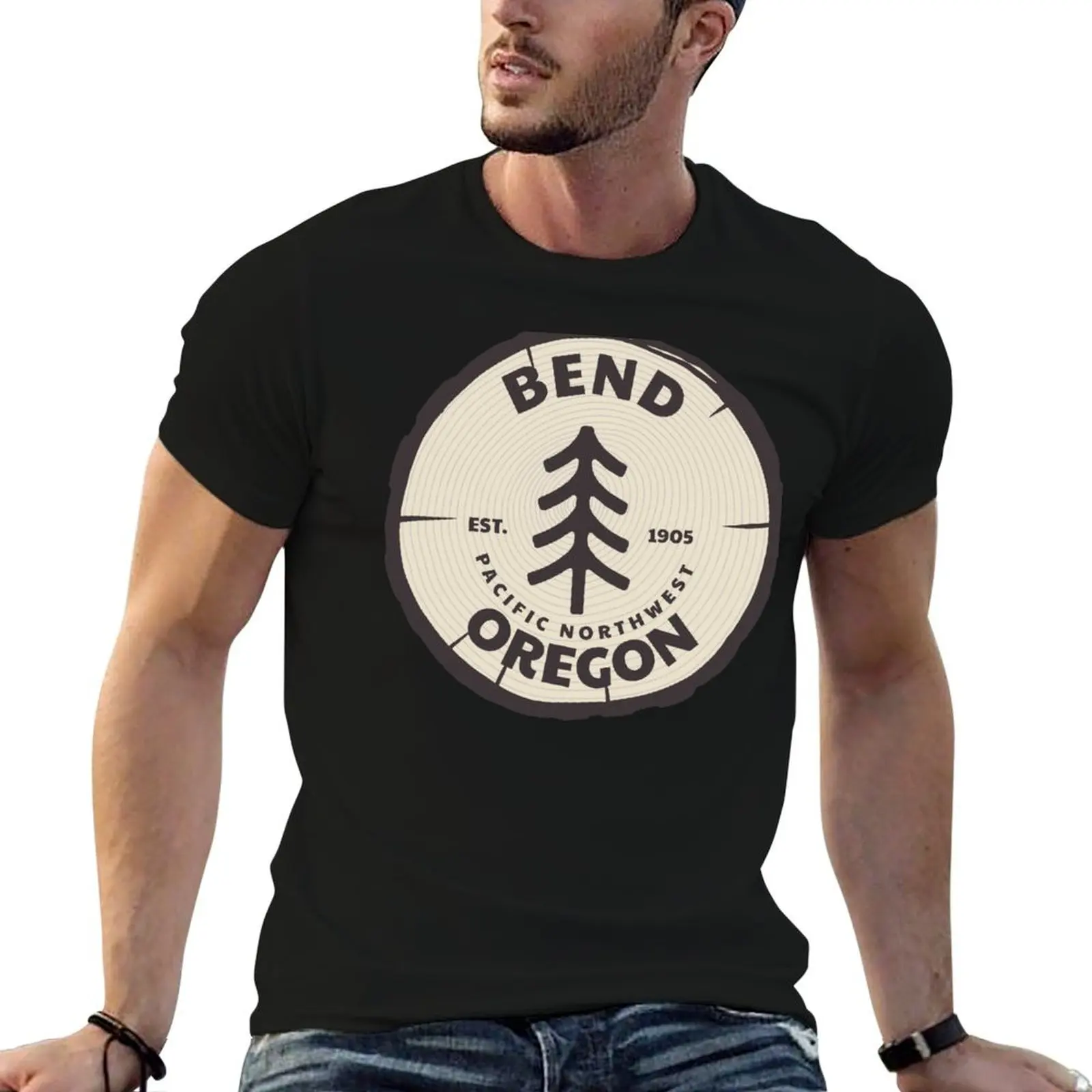Bend Oregon - Outdoors (Camping / Wilderness) T-Shirt Soft Basic Cotton Short Sleeve Tee