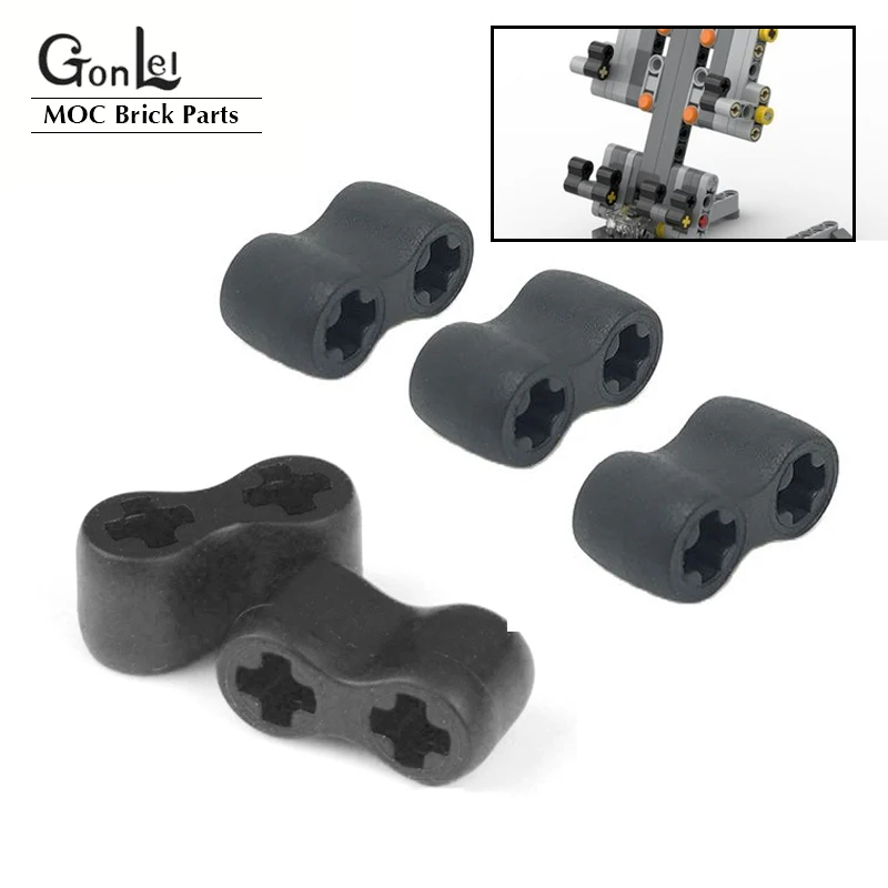 20Pcs/lot High-Tech Axle Connector Double Flexible (Rubber) MOC Building Blocks Bricks Assembles Particles Compatible with 45590