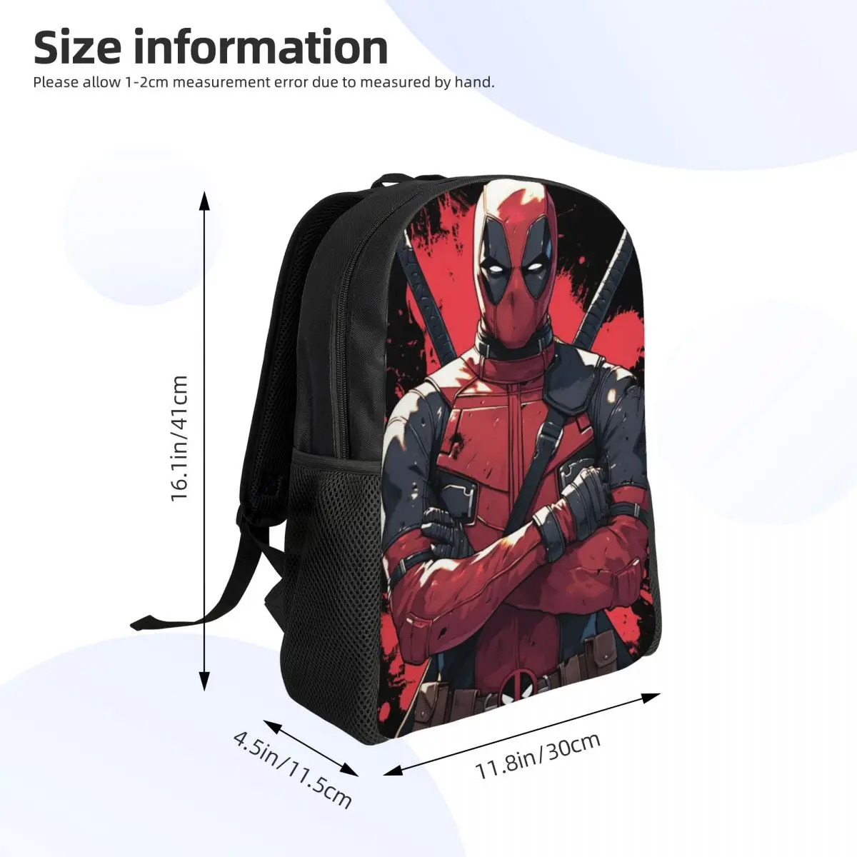 Niestandardowe plecaki filmowe Deadpool Kobiety Mężczyźni Casual Bookbag dla College School Cool Superhero Bags