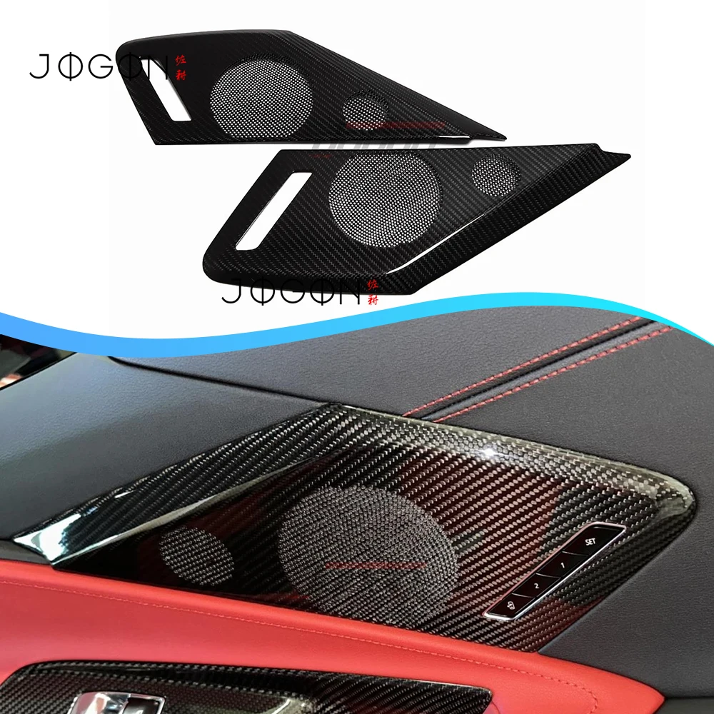 

Real Dry Carbon Fiber Automotive Inner Door Speaker Cover Trim For Chevrolet Corvette C8 Stingray Z06 Z07 E-Ray Coupe 2020-2026