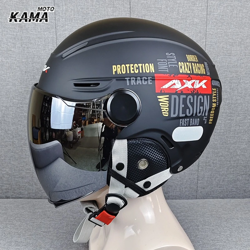 Extra Large Summer Breathable Helmet Electric Scooter Motorcycle Half Helmet Universal For Men Women Riding Gear