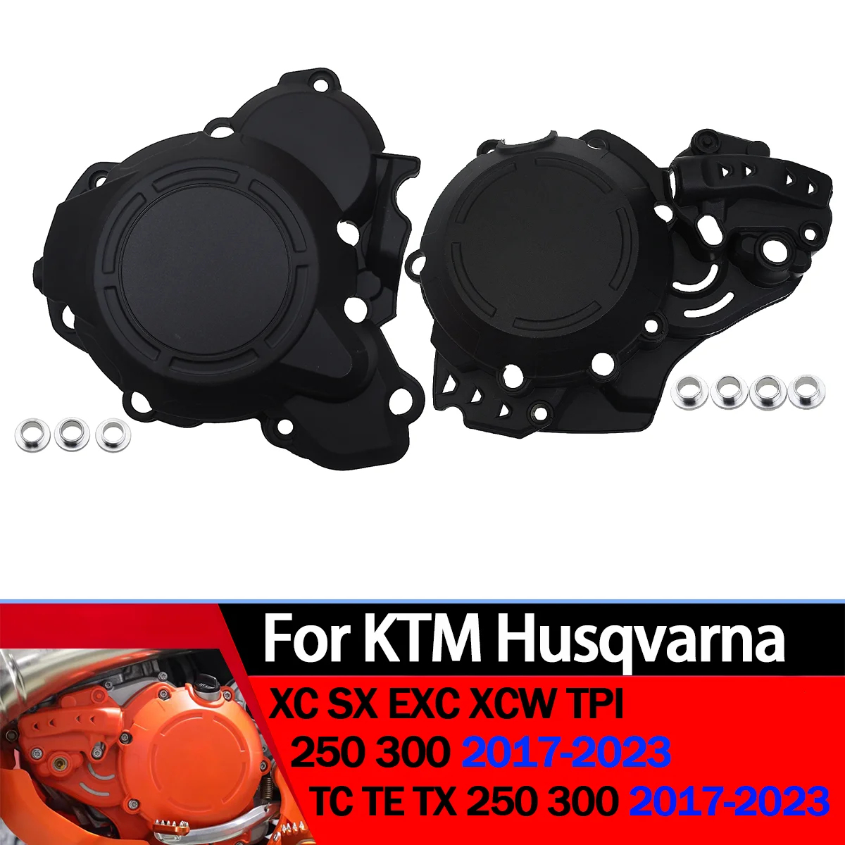 

Motorcycle Lgnition Clutch Cover Guard Protector Kit For KTM XC-W XC EXC 250 300 TPI SX250 For GASGAS EC EX MC 250/300 Motocross