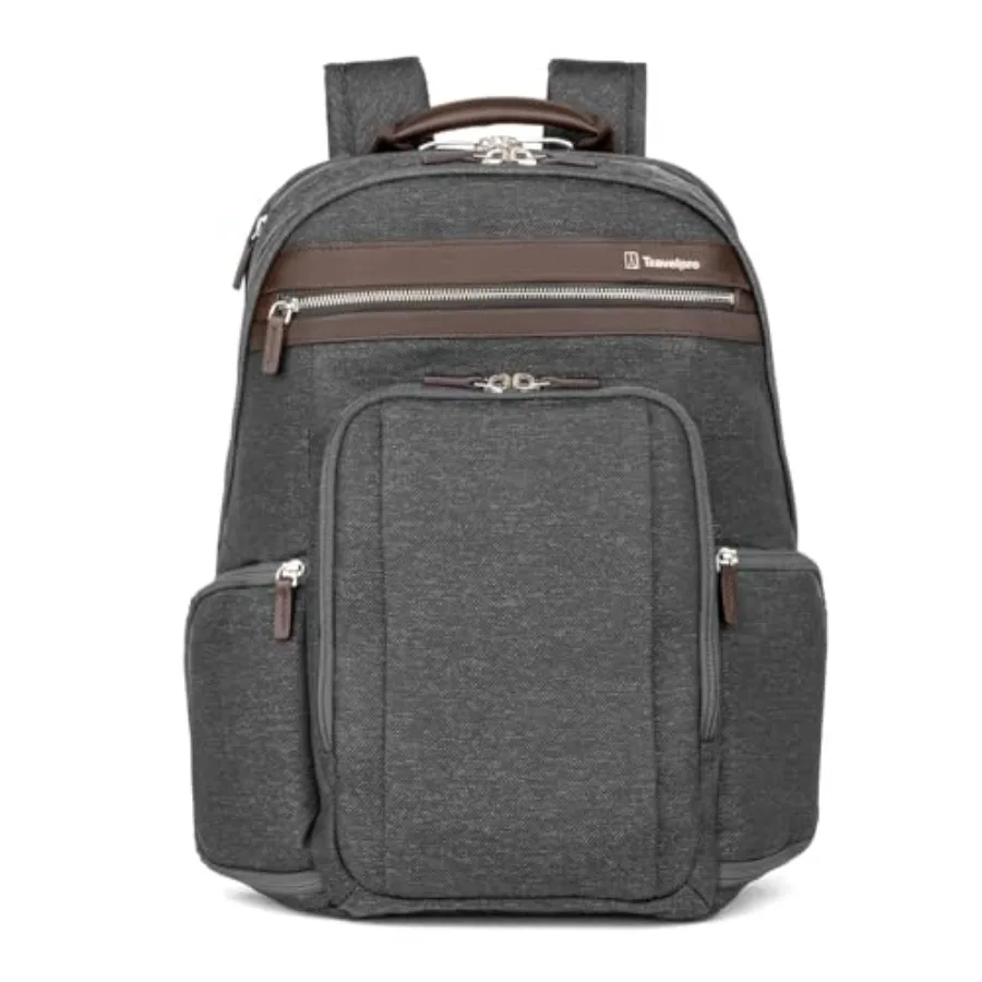 

Platinum Elite Business Laptop Travel Backpack Fits up to 16 Inch Laptop Water Resistant Vintage Grey for Men and Women