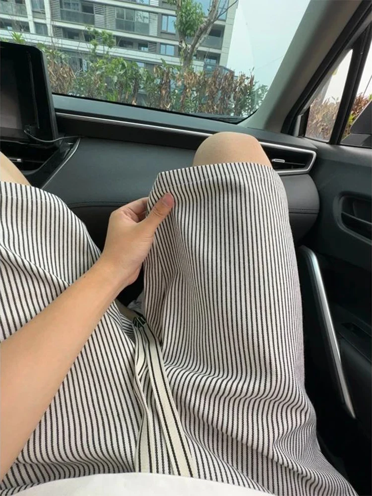 

Men's Running orts Qui Dry Stripe Five Inches Outwear Summer Casual Spor Vintage American Pants Straight Leg Trousers