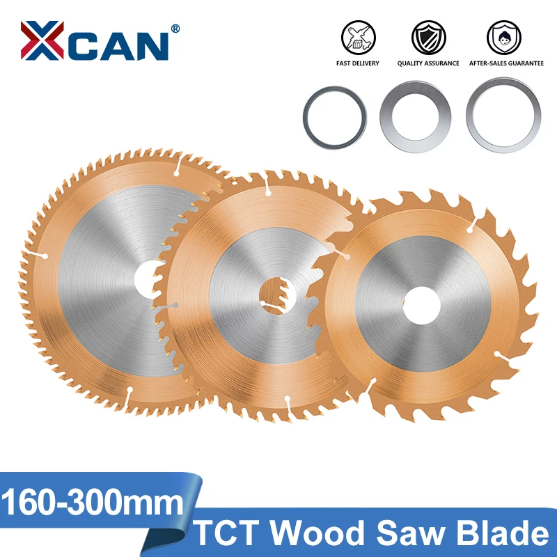 

XCAN Woodworking Saw Blade 1pc 160-300mm 24/28/48/80 Teeth TiCN Coated TCT Circular Saw Blade Carbide Tipped Cutting Disc