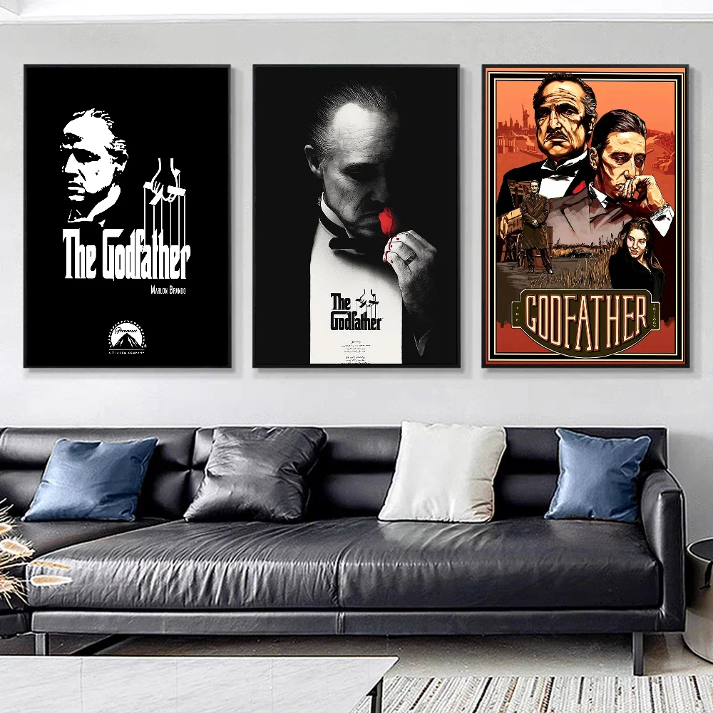 The Godfather Self-adhesive Classic Anime Poster Waterproof Paper Sticker Coffee House Bar Room Wall Decor