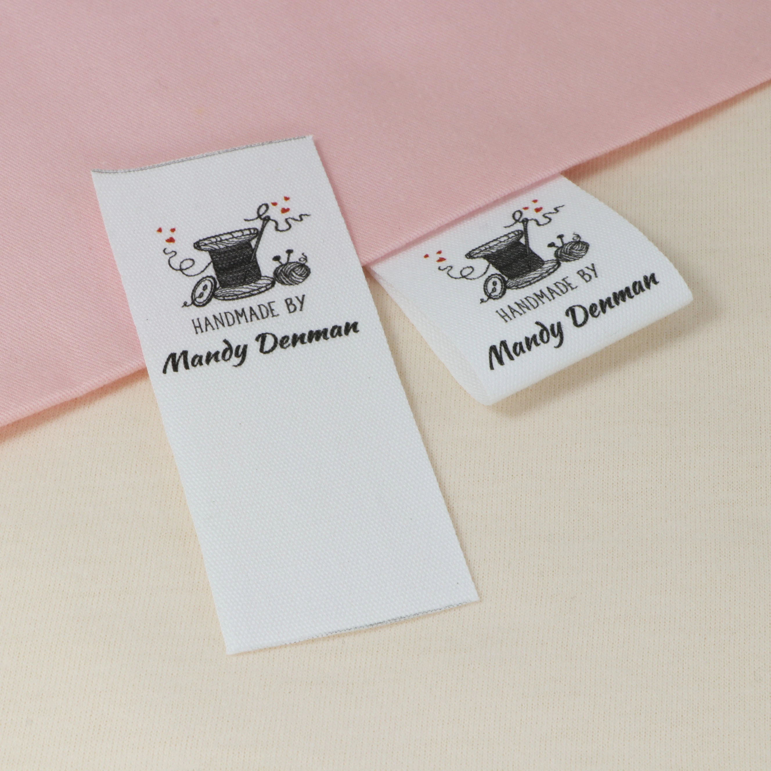 

Custom Sewing labels / Brand labels, Custom Clothing Tags, Cotton Ribbon label, Name label (FR113)